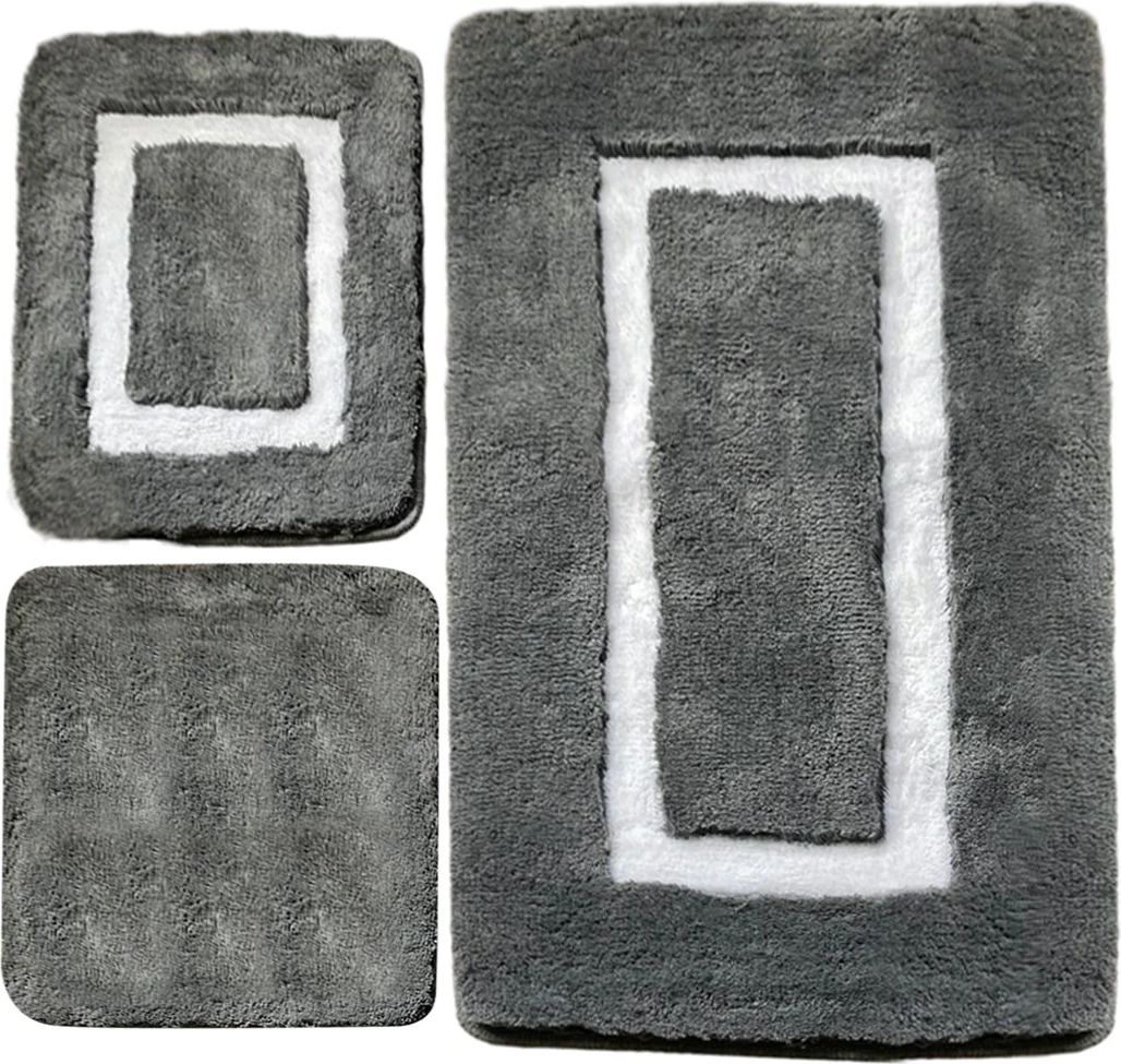 Set tapetë banjoje akrilik (3 copë), Mijölnir, Quadrato Frame, antracit