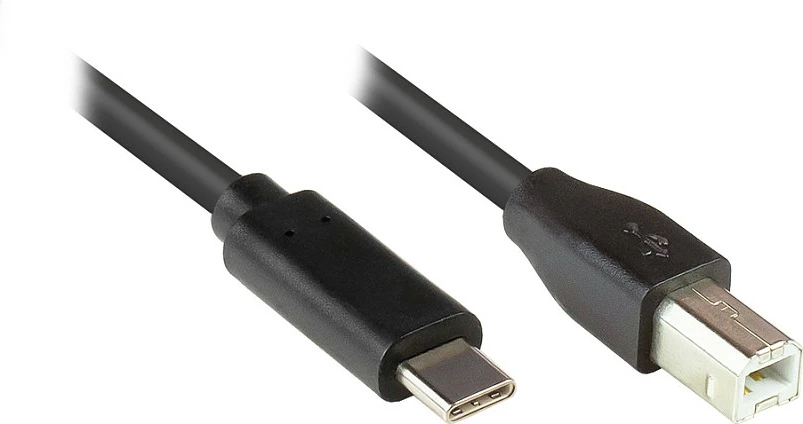 Kabllo USB GoodConnections USB 2.0 USB-C në USB-B, 3m, e zezë