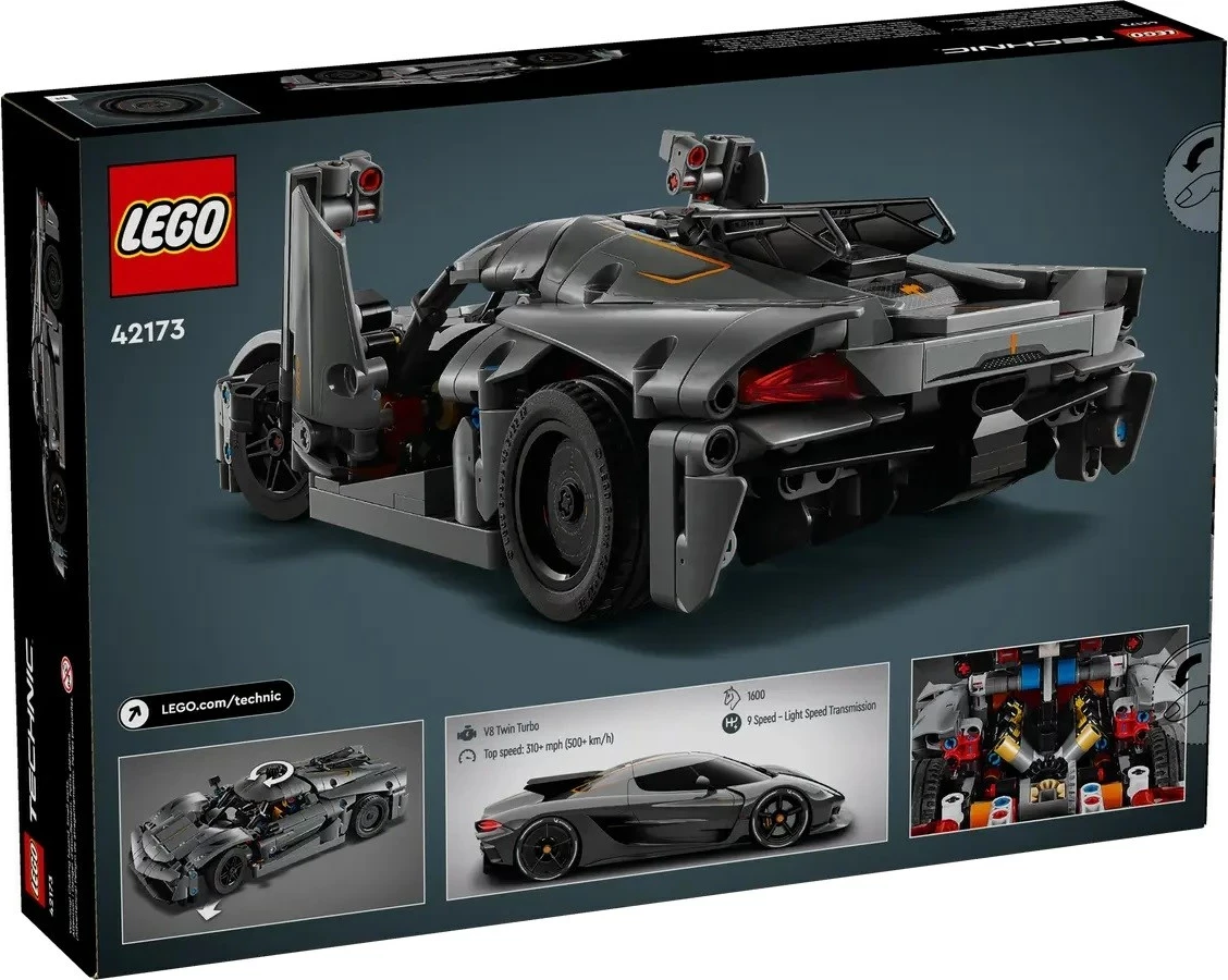 Set LEGO Technic 42173 Koenigsegg Jesko Absolute Grey Hypercar