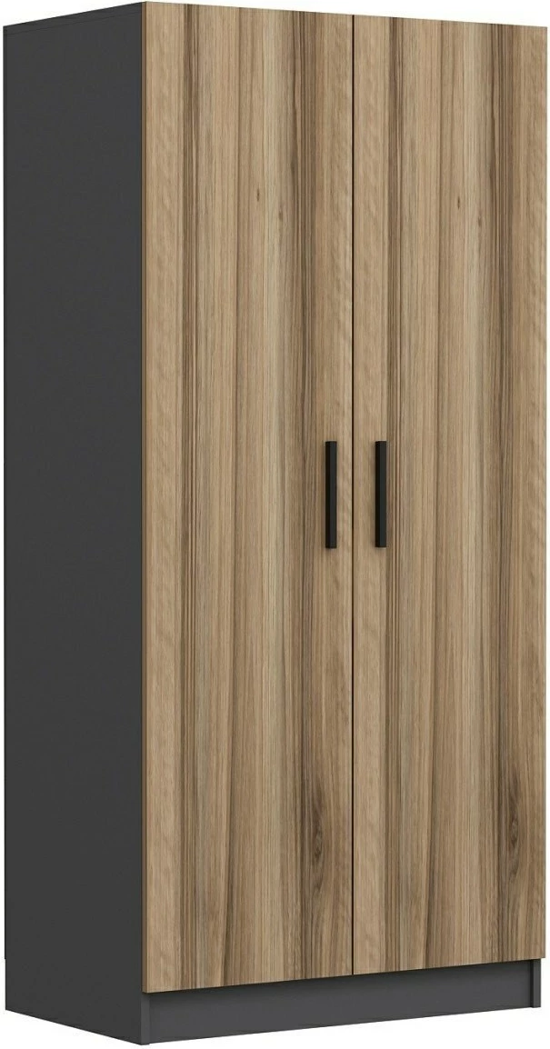 Dollap Skye Decor, ngjyrë antracit dhe lis, 210cm