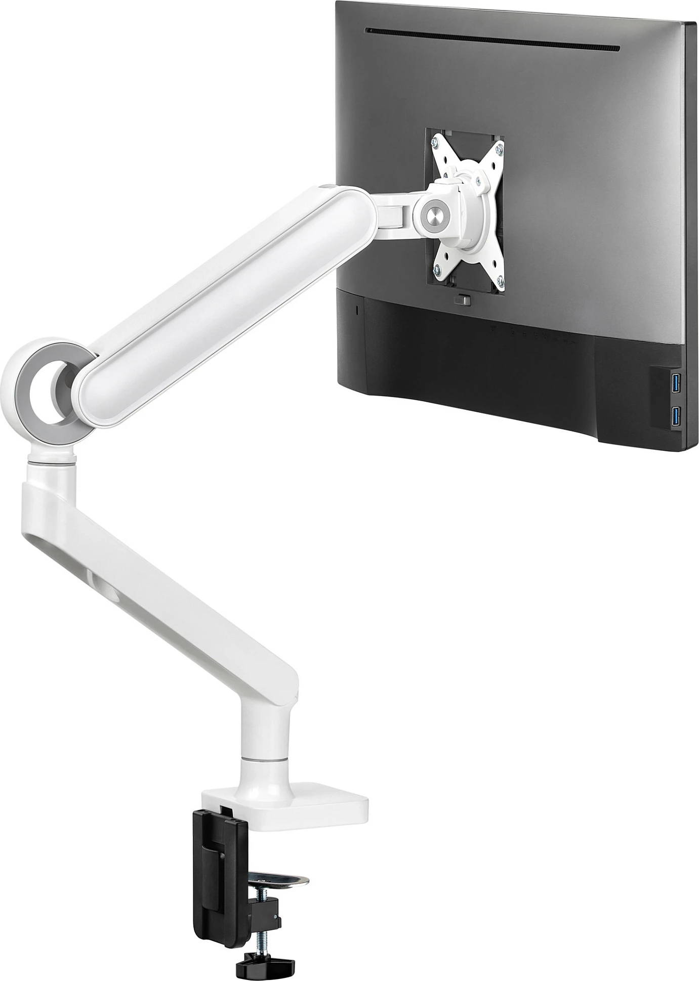 Mbajtës monitori EQUIP 17-35", 1 monitor, VESA 75x75/100x100, gas spring, 10.5 kg, i bardhë
