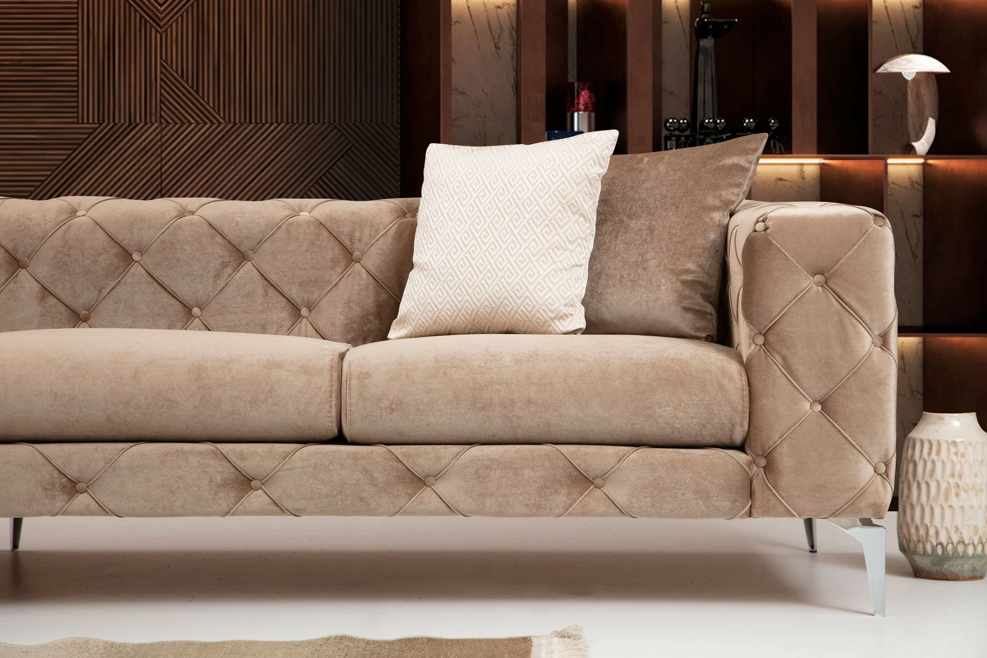 Kauç katër vendesh Atelier del Sofa, Como, krem i errët