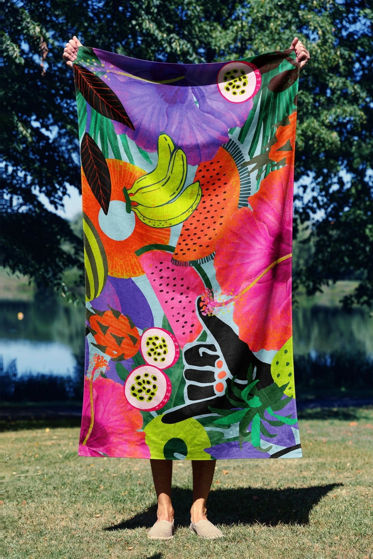 Peshqir plazhi Mijölnir, Tropical Vibes, 70x130cm