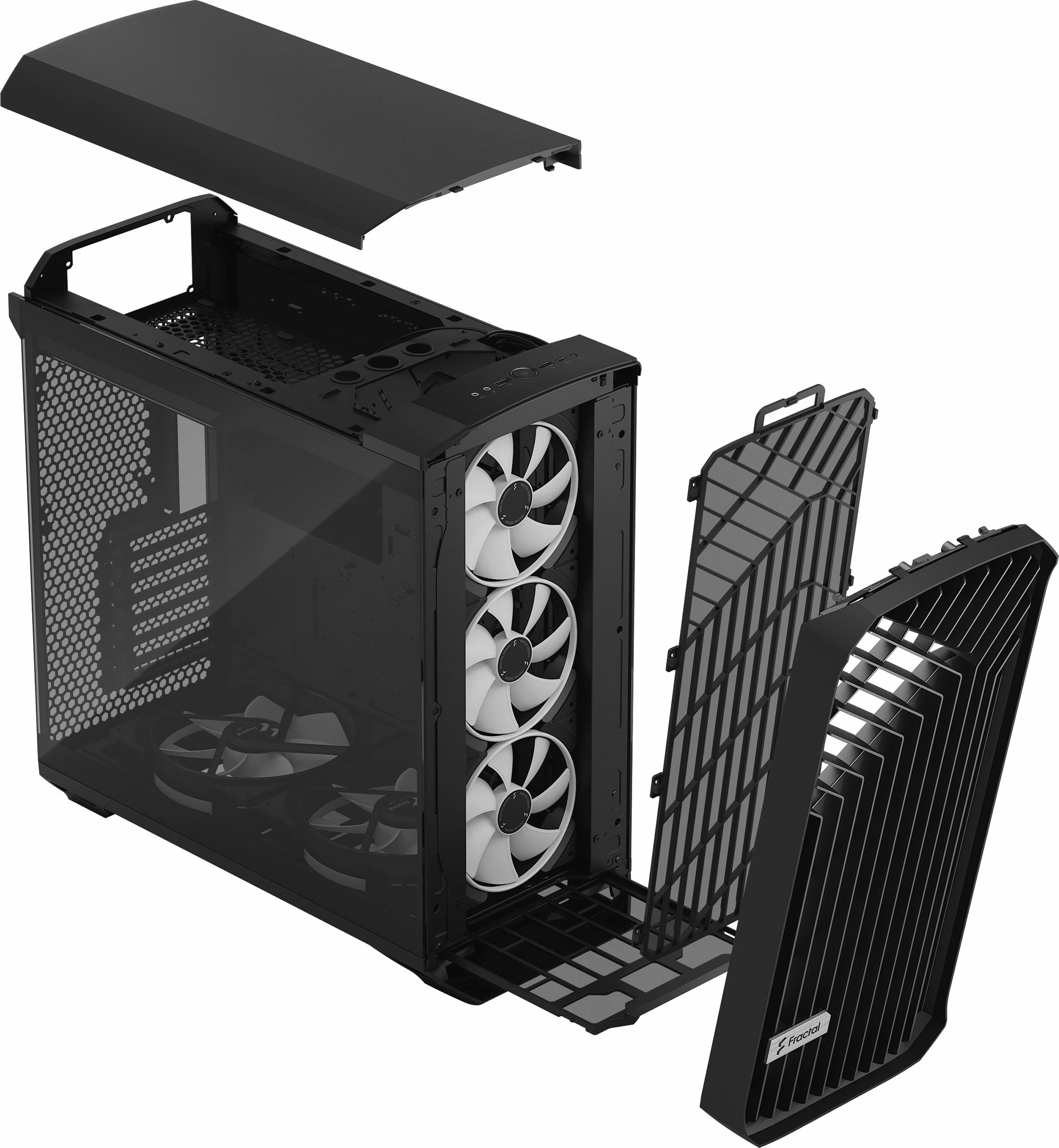 Kasë Fractal Design Torrent RGB TG Light Tint FD-C-TOR1A-04, Full Tower, e zezë