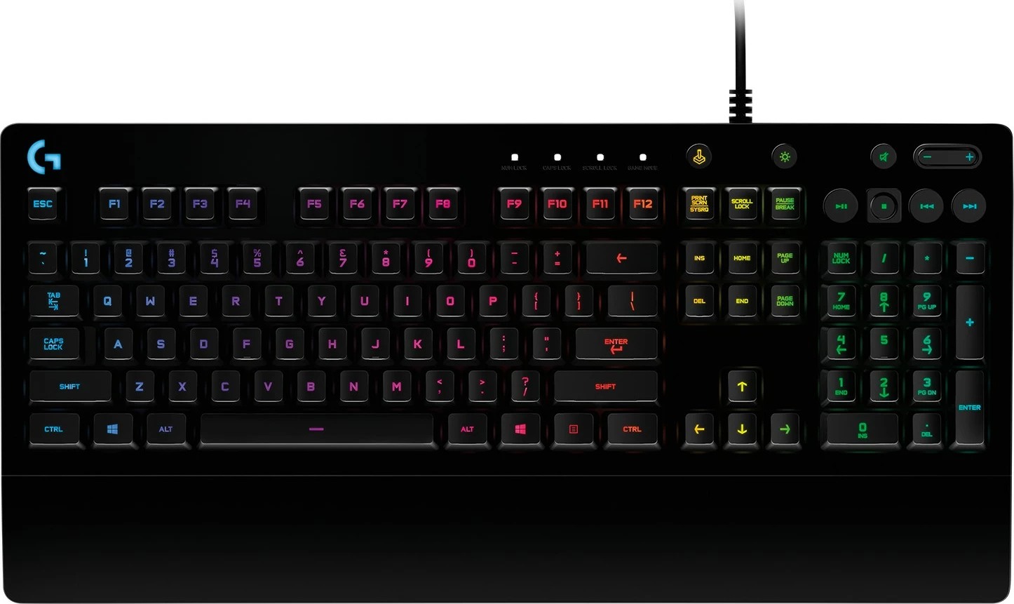 Tastierë gaming Logitech G213 Prodigy, Full-size, Wired, RGB LED, E zezë