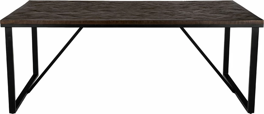 Tavolinë MAIANDROS, ngjyrë kafe e errët, 200x100x76