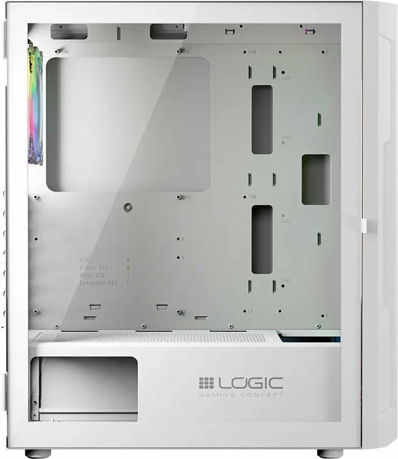 Kasë Logic Concept Aramis ARGB Midi Tower ATX/mATX, pa furnizim, e bardhë