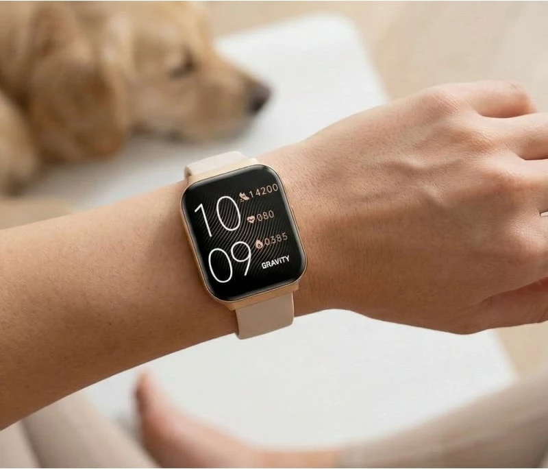 Smartwatch Gravity GT44-2, rozë gold, me rrip dhe byzylyk