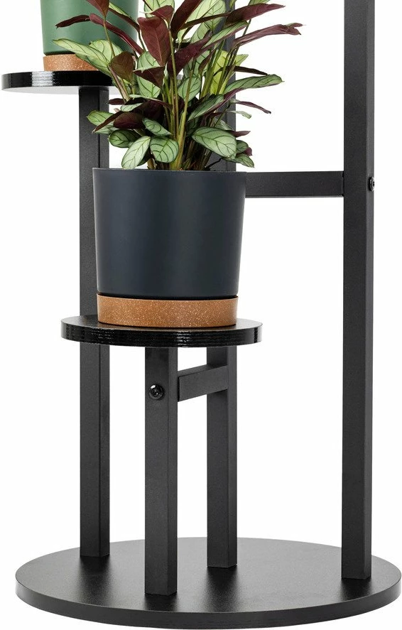 Mbajtëse lulesh Strado FINO, 100 cm, 4 nivele, për 6 vazo, metal, e zezë