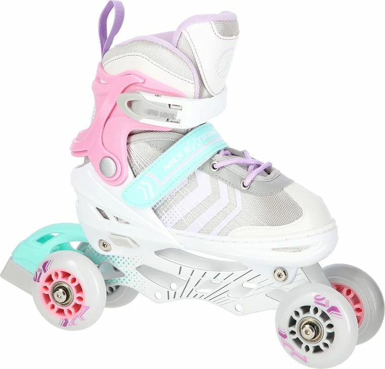 Rollera për fëmijë Nils Extreme NH18192 4in1, rozë, madhësia S (29-33)