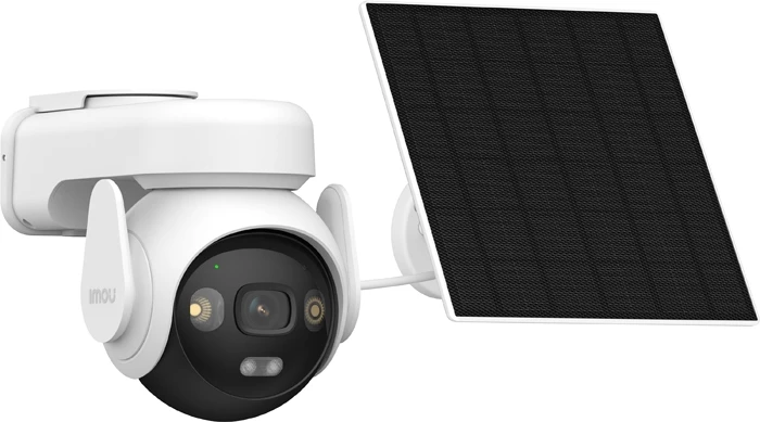 Kamerë IP e jashtme IMOU AOV PT KIT IPC-B7ED-5M0TEA-EU 5MP 3K, PTZ 340°/90°, 4G LTE/2.4GHz Wi‑Fi, bateri 10000mAh + panel solar 5W, kit, e bardhë, pa kartë