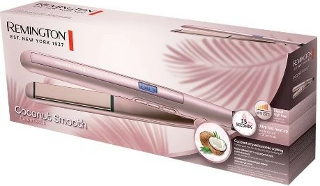 Hekur për drejtim flokësh Remington Coconut Smooth S5901, qeramik, rozë