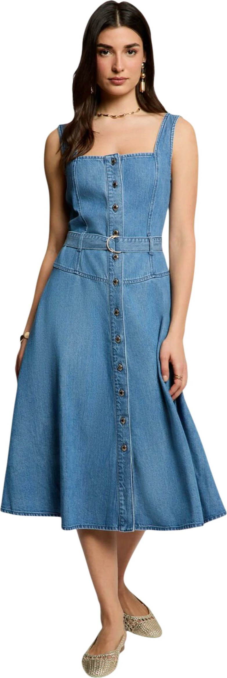 Fustan për femra Morgan De Toi 261-RABLAI, denim blu e çelët