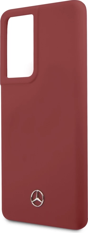 Mbështjellës Mercedes Silicone Line për Samsung Galaxy S21 Ultra, silikon/TPU, i kuq 6