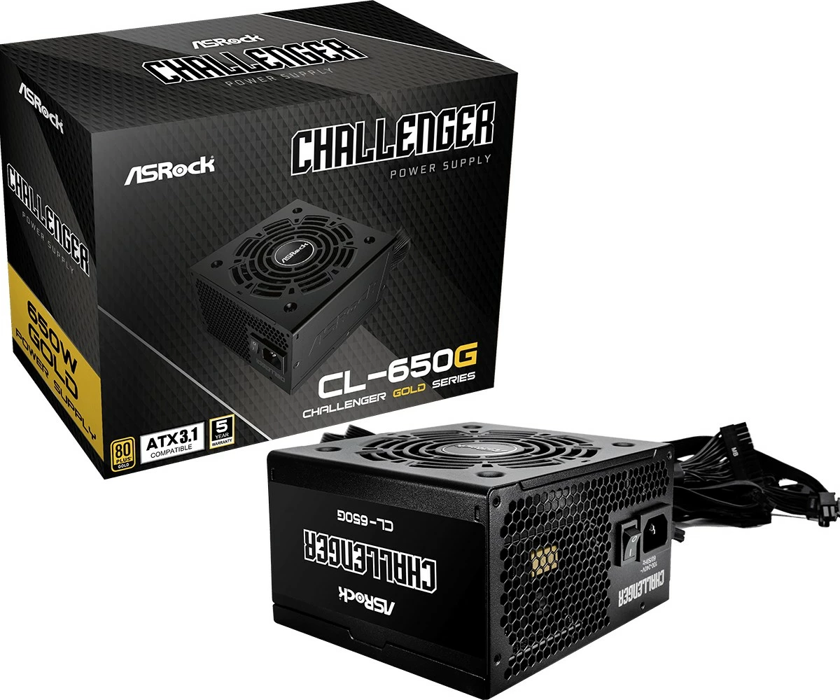 Kasë energjie ASRock Challenger CL-650G 650W, ATX, 80+ Gold, e zezë