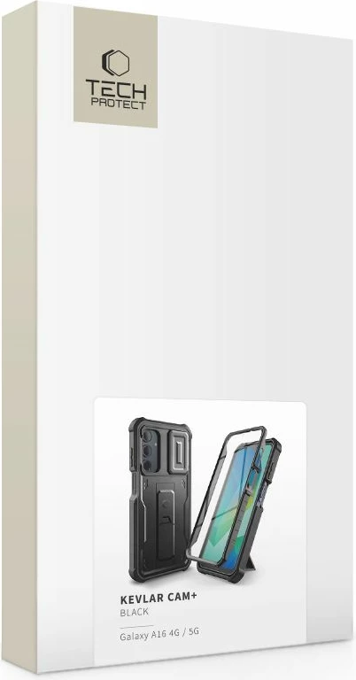 Mbështjellës Tech-Protect Kevlar Cam+ për Samsung Galaxy A16, i zi
