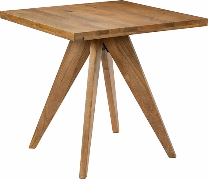 Tavolinë katrore, dru mango, ngjyrë arre, 80x80x76cm