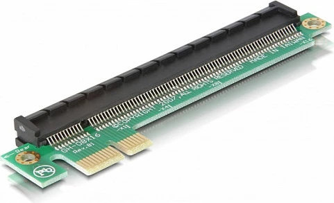 Adapter Riser PCIe DeLOCK x1 në x16, për PC, jeshil/zi