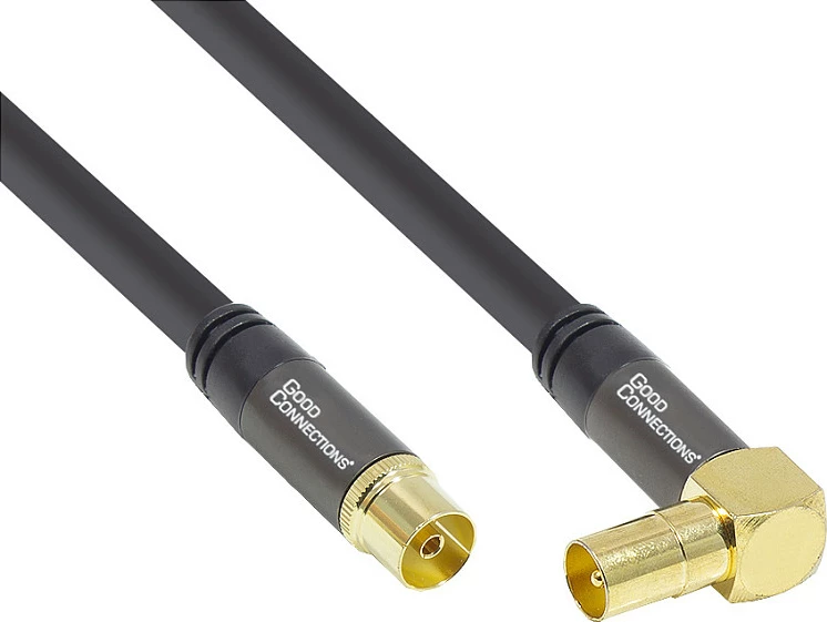 Kabllo antene TV GoodConnections SmartFLEX RG-6/U, 1.5m, 75Ω, e zezë