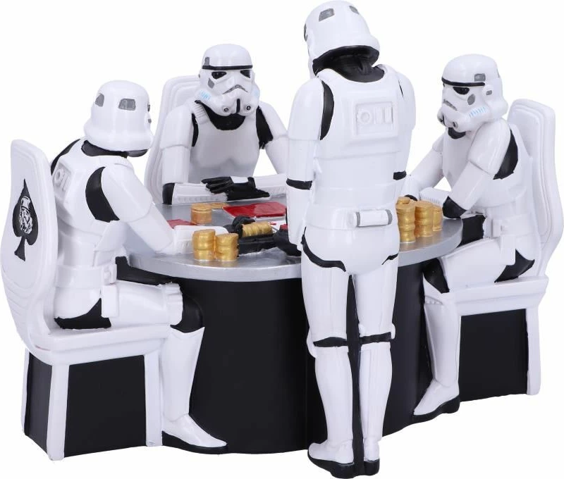 Figurinë Nemesis Now Star Wars Stormtrooper Poker Face, polyresin e pikturuar me dorë, bardhë/zi