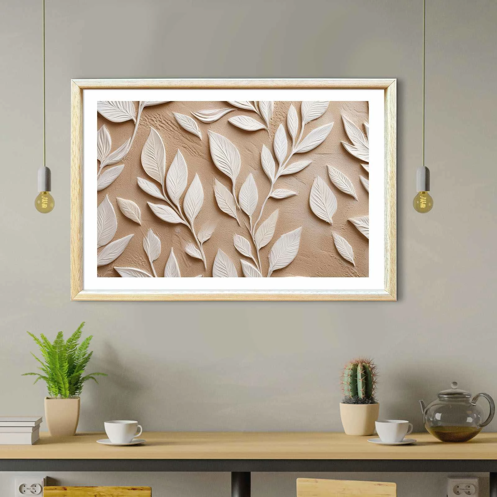 Pikturë dekorative me kornizë druri, MDF, Wallity, Ahswabisabi-024, shumëngjyrëshe, 42x62cm