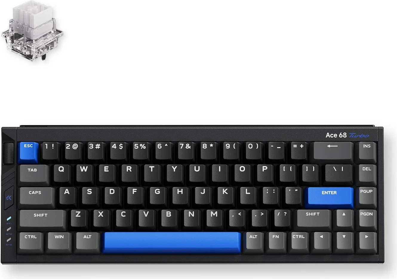 Tastierë gaming Mchose Ace 68 Turbo, 65%, RGB, Mount Tai Magnetic Switch GT, e zezë