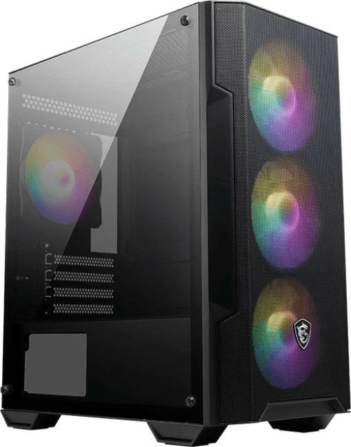 MSI MAG FORGE M100A, Micro ATX Tower, 4x Auto-RGB Fan, USB 3.2, GPU 300mm, Black