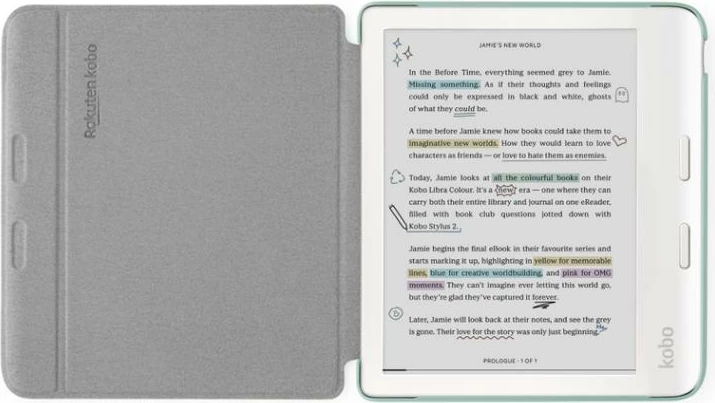 Mbështjellës e-book reader Kobo Libra Basic N428-AC-GR-O-PU jeshile Garden Green