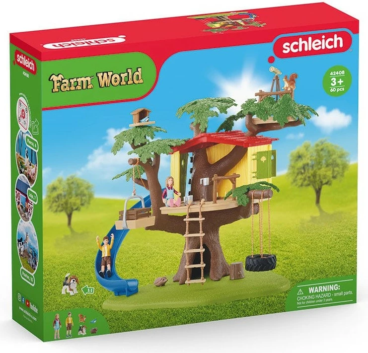 Lodër Schleich Farm World 42408 Abenteuer Baumhaus, set me figurina, plastikë