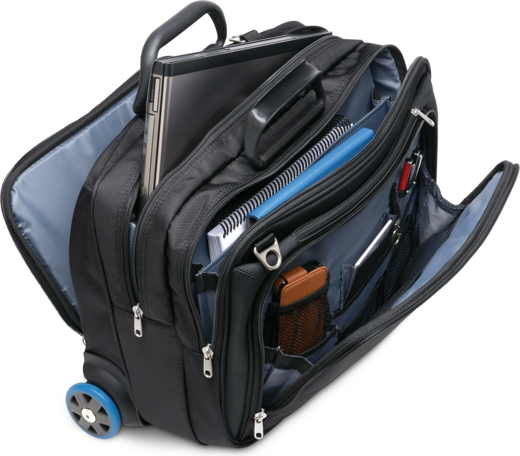 Çantë laptopi Kensington Contour 17 inç, me rrota, e zezë