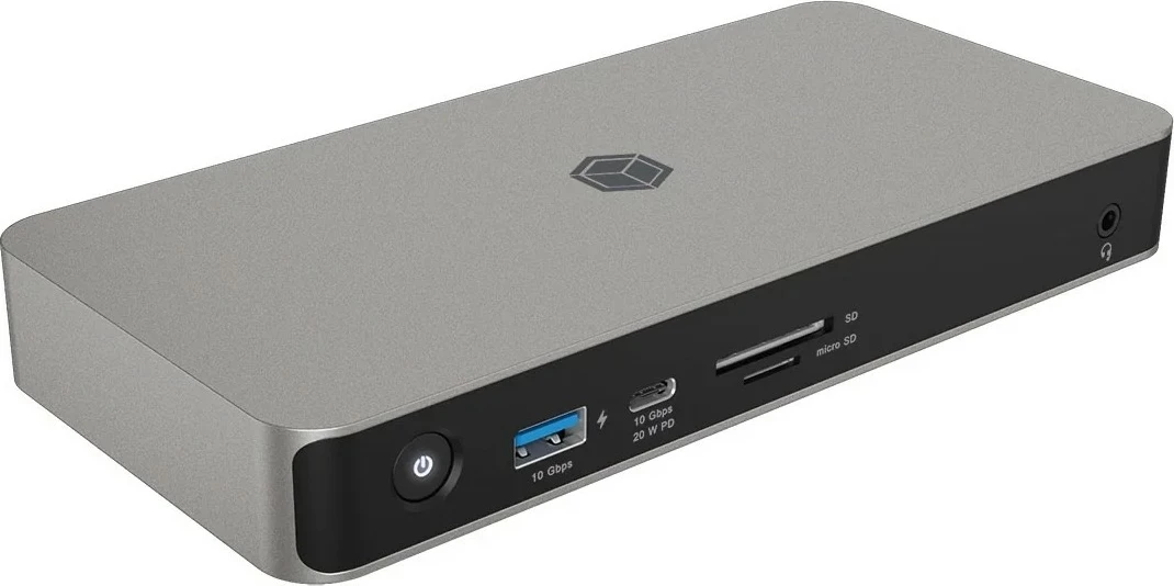 Doking stacion ICY Box USB4 10w1, 2x HDMI, 1x USB-C PD, 1x RJ45, gri