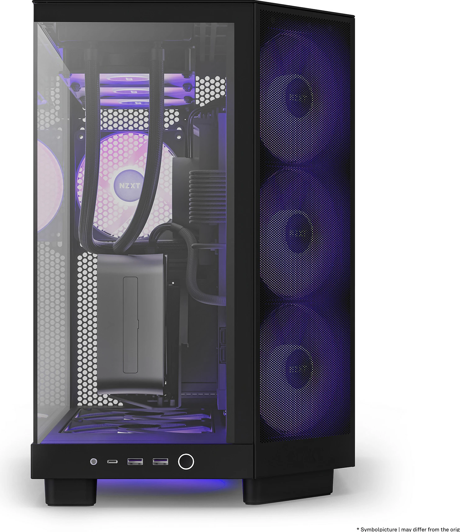 Kasë NZXT H6 Flow RGB Midi Tower, ATX/micro ATX/Mini-ITX, xham i temperuar, e zezë