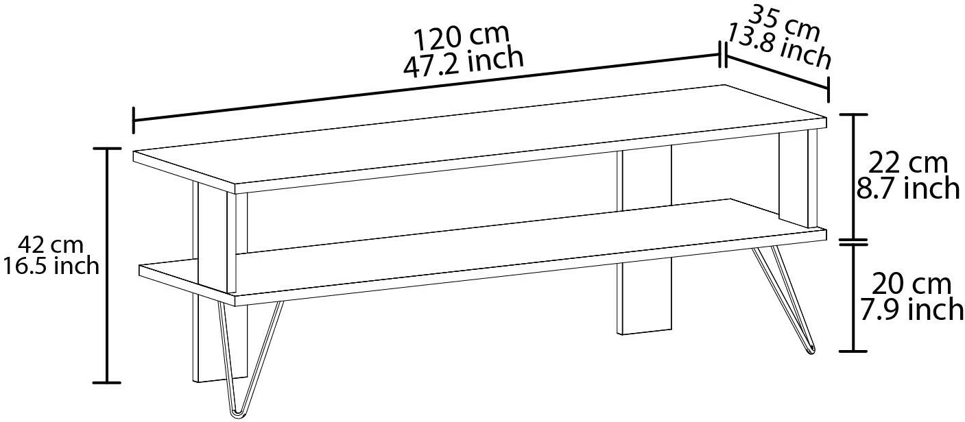 Raft televizori, ngjyrë gri, Skye Decor, Duama