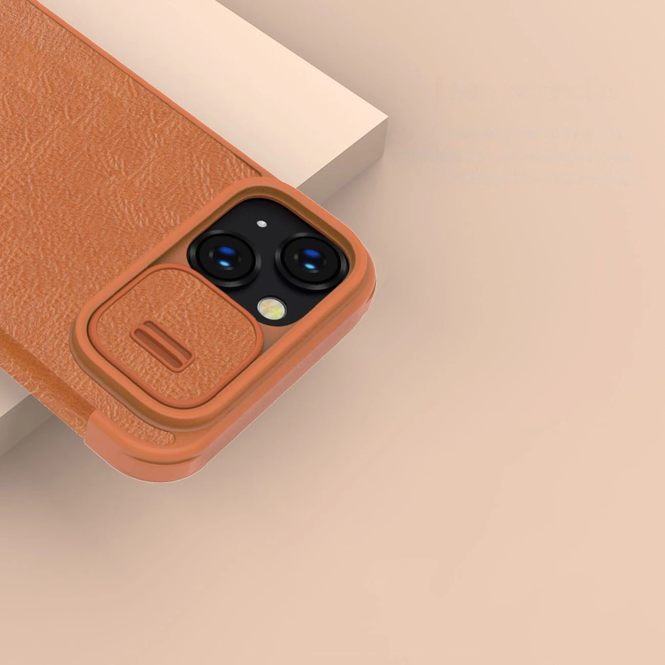 Mbështjellës Nillkin Qin Leather Pro Case për iPhone 14 Plus, me kapak kamere, e zezë
