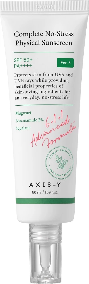 Krem fytyre për diell AXIS-Y Complete No-Stress Physical Sunscreen V.3 për femra SPF50+, 50ml