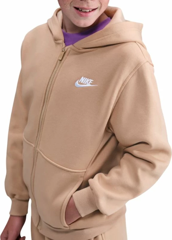 Duks për fëmijë Nike Sportswear Club Fleece FD3004 200, bezhë