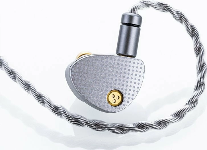 Kufje in-ear Moondrop Aria 2, 3.5mm, 0.78mm 2-pin, 1.2m, semi-open, 33Ω, argjendtë/gri