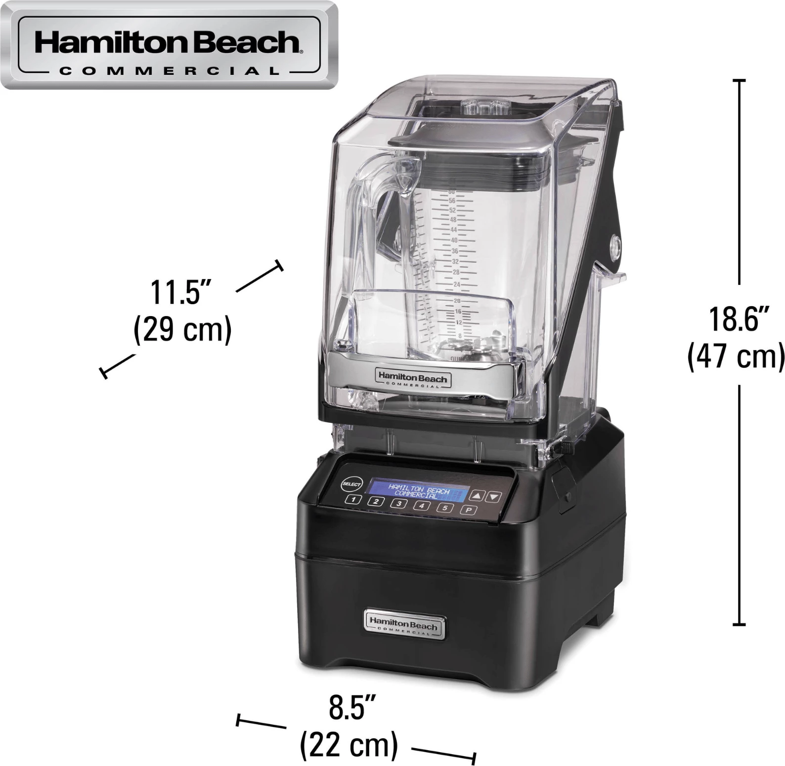 Blender komercial Hamilton Beach Commercial HBH755R-CE 64oz/2L me QuietBlend dhe Wave~Action, i zi