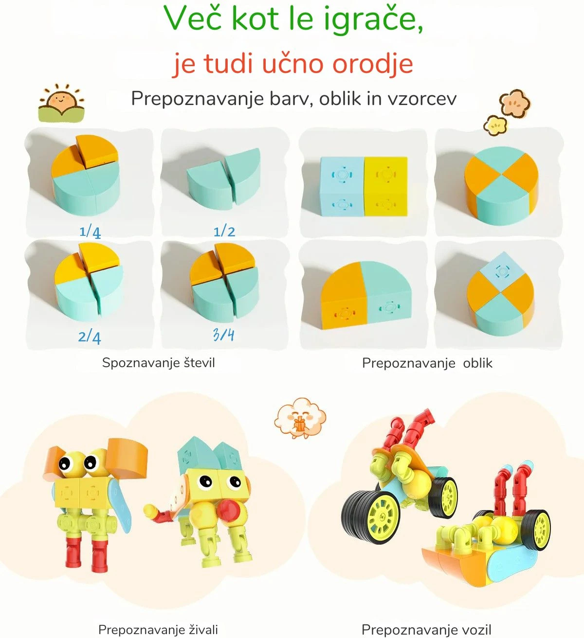 Blloqe ndërtimi magnetike Magfun City Transformers (City Transport), set 46 copë, shumëngjyrëshe