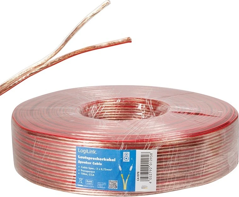 Kabllo për instalim të altoparlantëve LogiLink