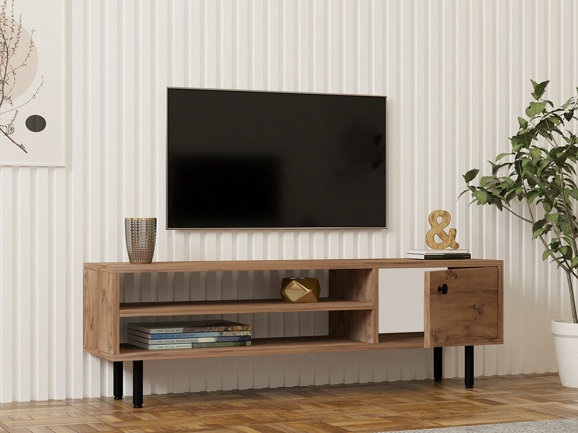 Komodë TV Hanah Home, ngjyrë Atlantic Pine