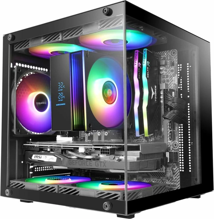 Kasë PC TACENS Mars MC-CUBE, e zezë