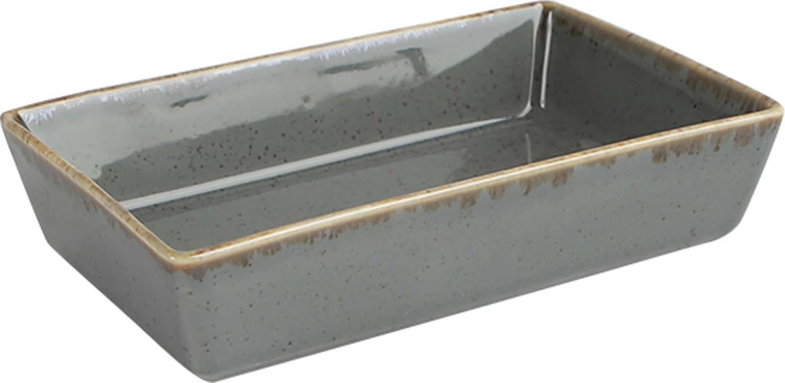 Pjatë meze Porland Seasons Stone 160x110 mm 300 ml, gri e errët, set 6 copë