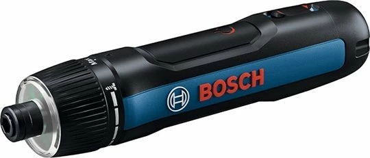 Kaçavidë pa kabllo Bosch GO 3.0 06019H2201, 3.6 V, 2 Ah, 5 Nm, USB-C, me 8 bita + kasë, e zezë/blu