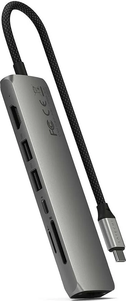 Hub USB-C Satechi Slim Multi-Port 7-në-1, Gri hapësinor