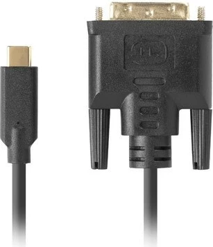 Kabëll USB-C në DVI-D (24+1) Lanberg 3m, i zi