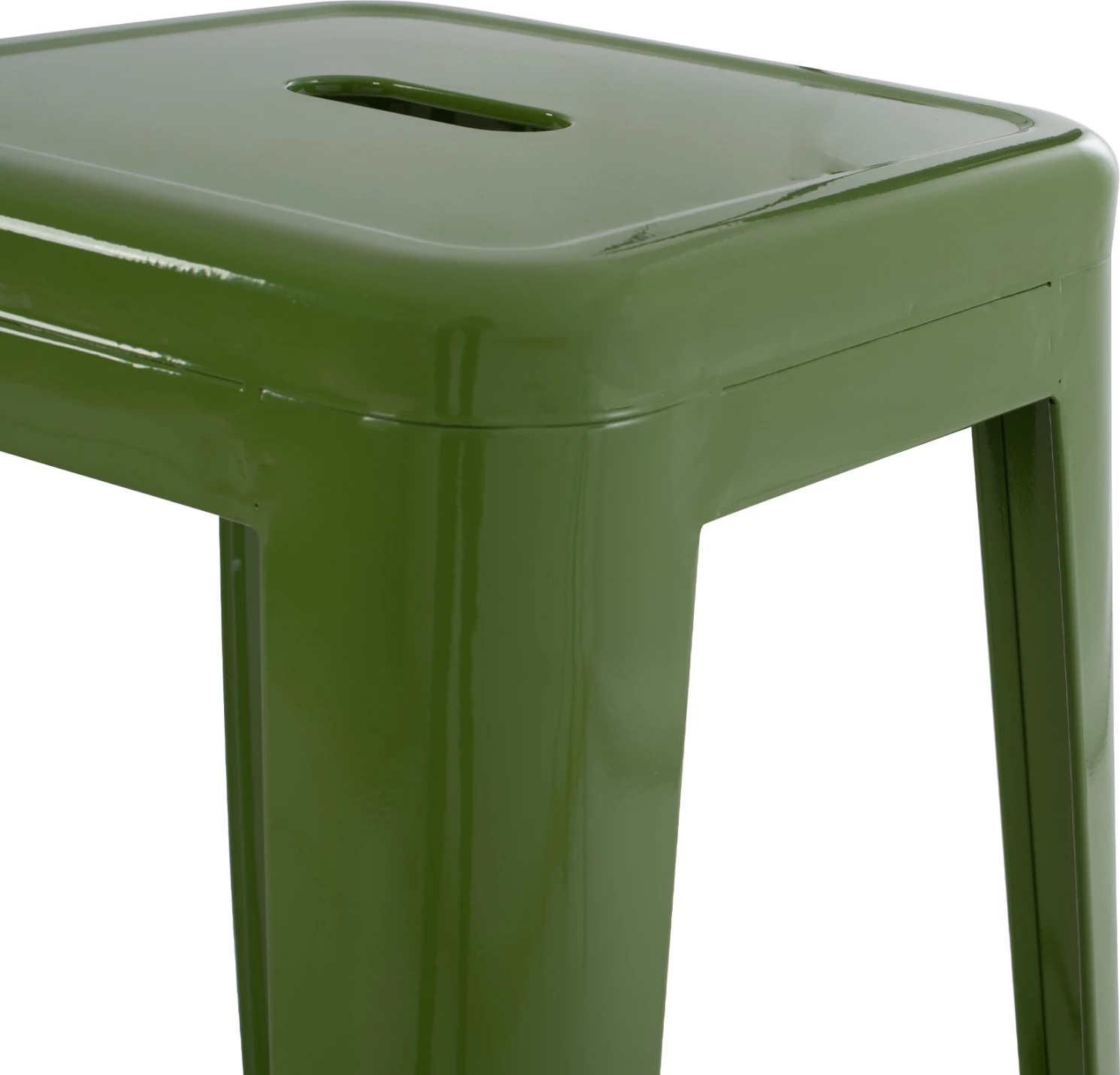 Karrige për bar MELITA-PRO FH8642.53 metalike, ngjyrë ulliri e çelët, 43x43x78Hcm