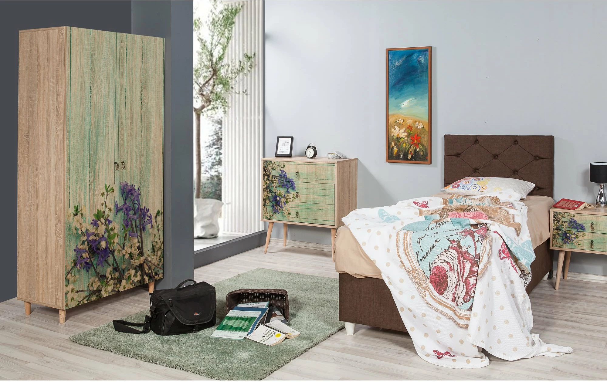 Dollap Hanah Home, Stil - 727, ngjyrë lisi Sonoma