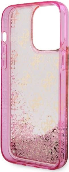 Mbështjellës Guess GUHCP14LLC4PSGP për iPhone 14 Pro 6.1", Liquid Glitter 4G, Rozë