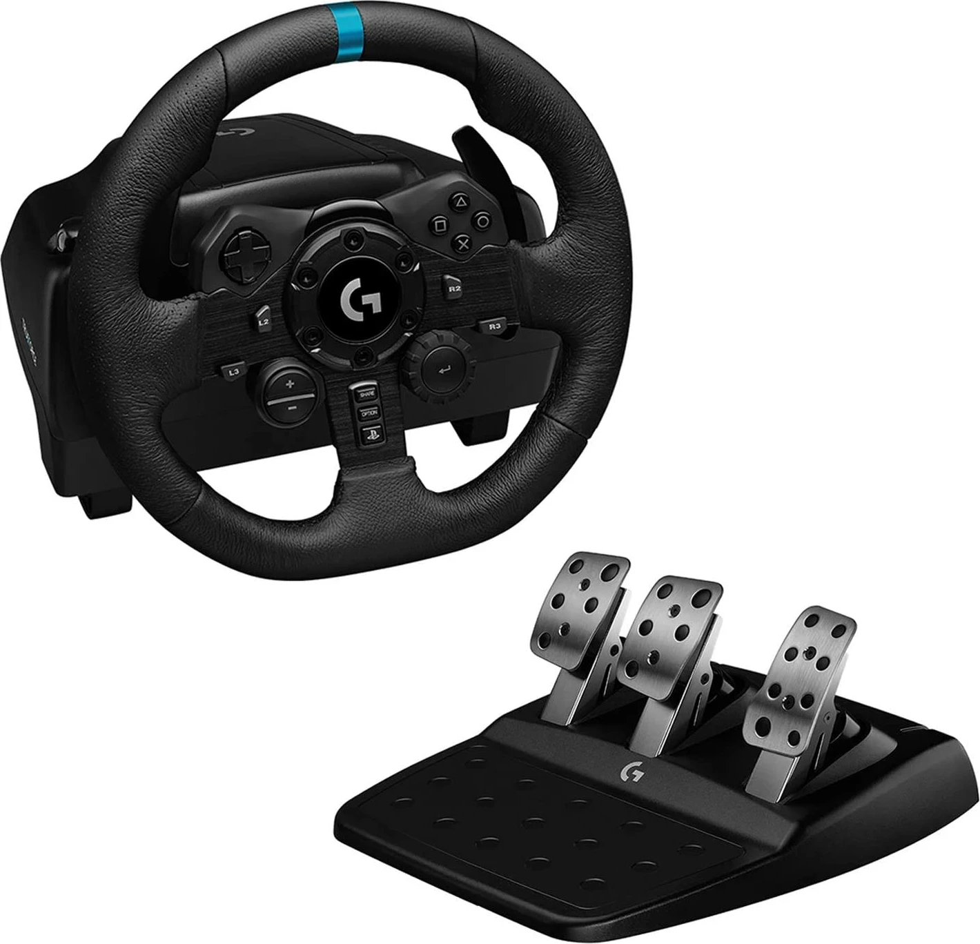 Set volan me pedale Logitech G923 Trueforce, për PS4/PS5/PC, i zi